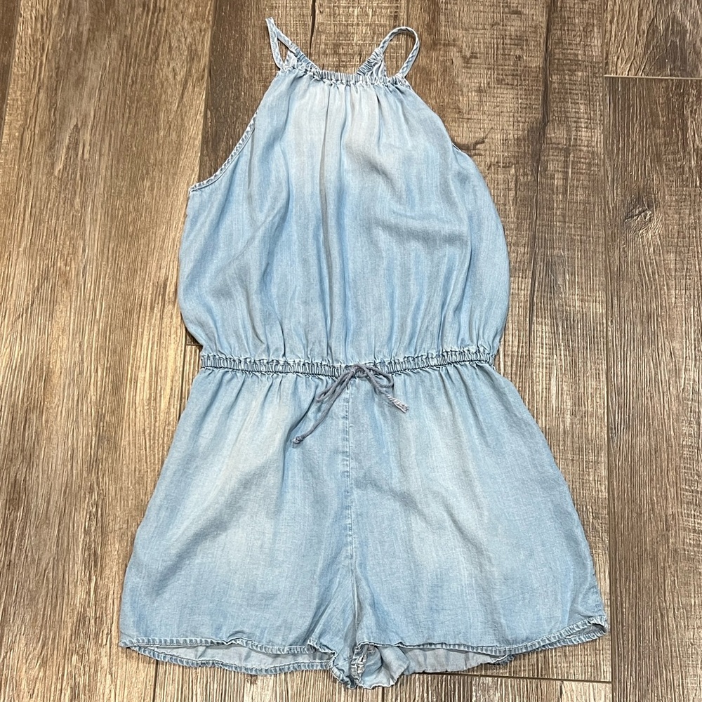 Women’s/Teen Mossimo Light Blue Chambray Sleeveless One-Piece Romper. Small
